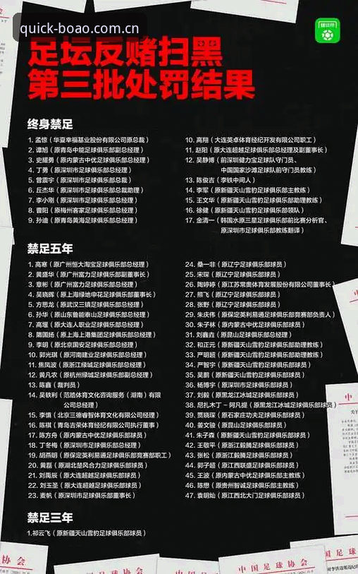 足协第三批禁足名单深度解析：从俱乐部高管到球员的行业净化之路